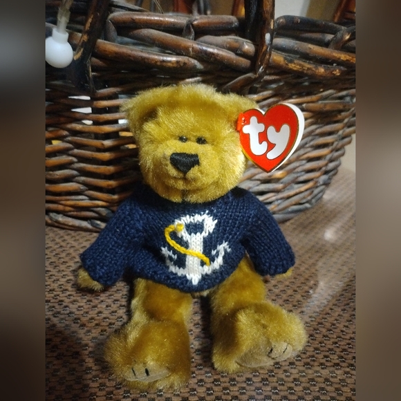 Ty Other - Ty Classics Salty The Bear Beanie Babies Vintage Teddy Plush Soft Toy | 1990s Re
